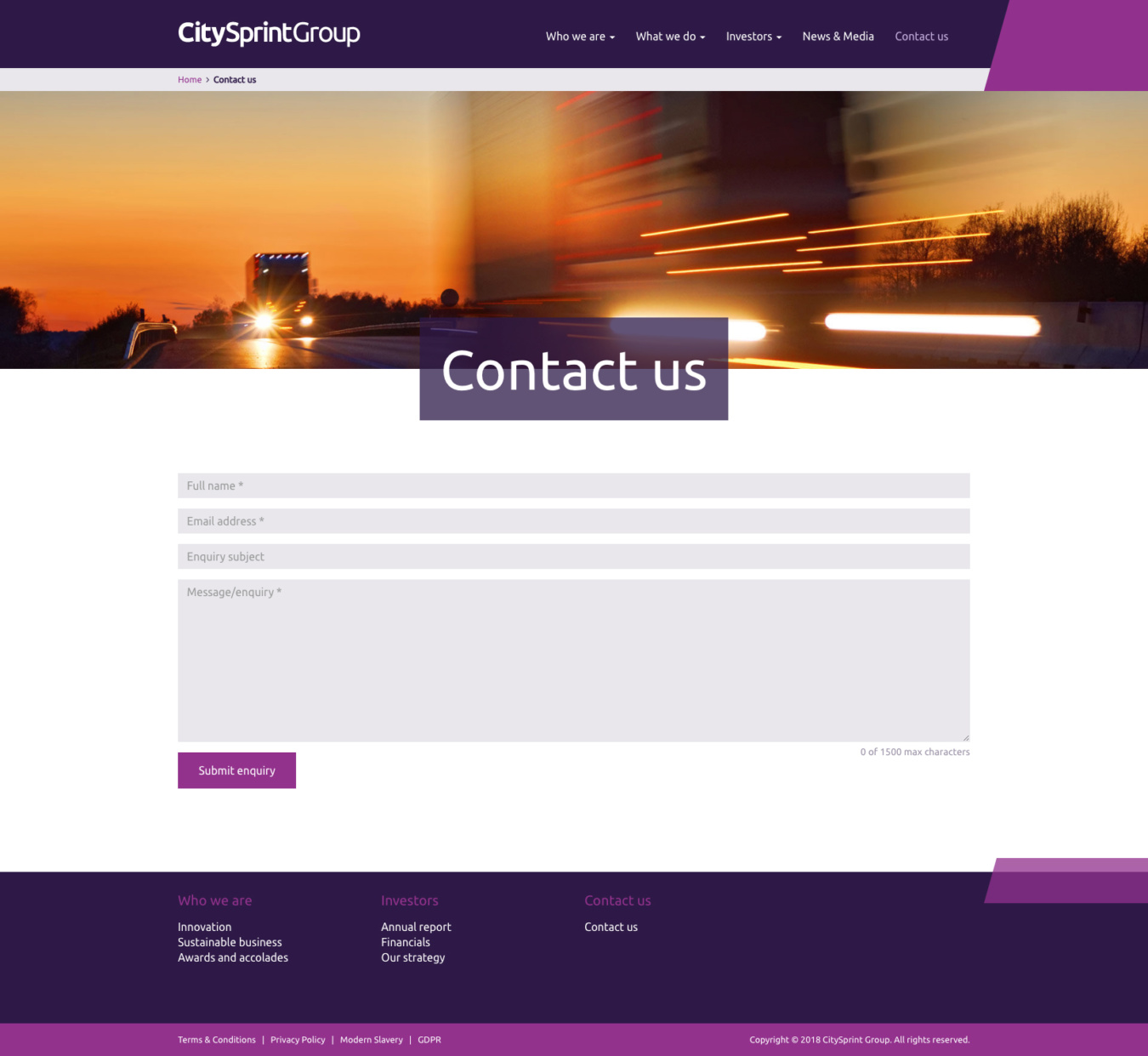 CitySprintGroup Bespoke Website Development